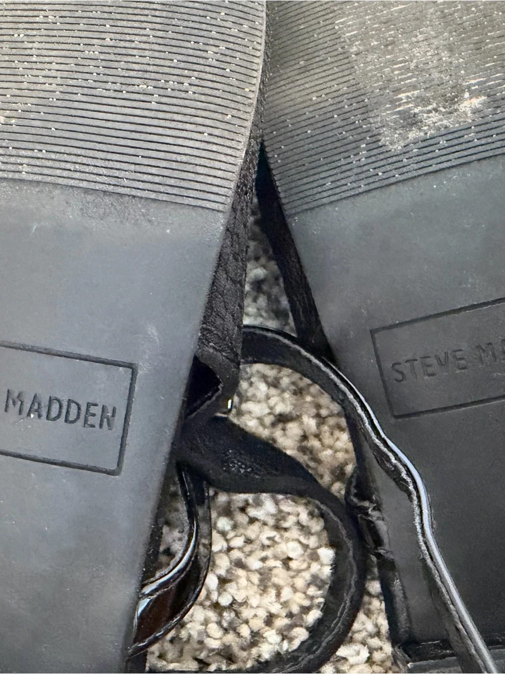 Steve Madden Black Lace Mary Jane with Patent Strap